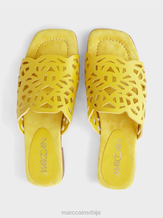 прозрачне сандале са изрезима Marc Cain D6881609 лимун зелена обућа