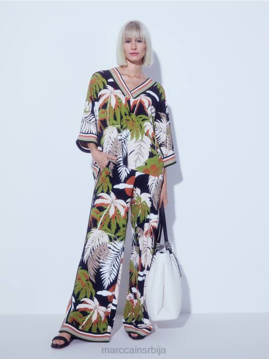 елегантне сандале са стакленим шљокицама Marc Cain D6881621 црн обућа