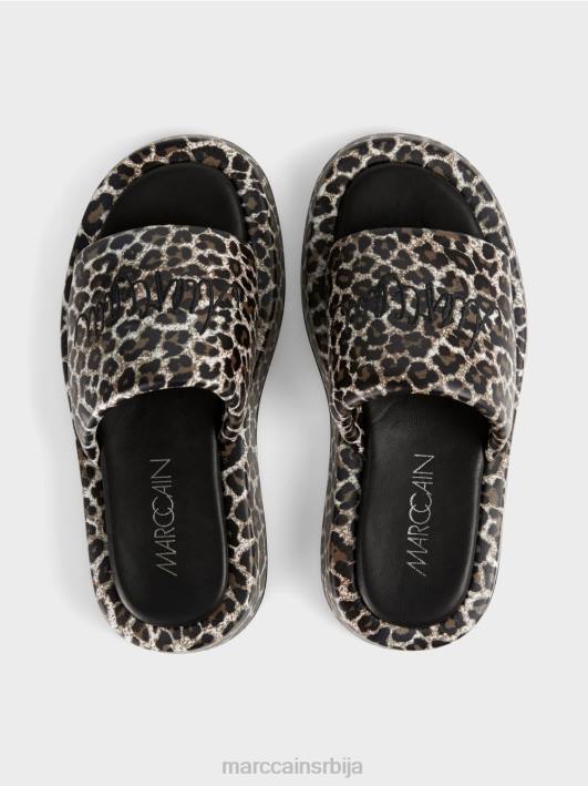 сандале у леопард узорку Marc Cain D6881652 крема у праху обућа
